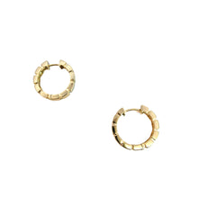 Load image into Gallery viewer, 14k Yellow Gold Grooved Hinged Hoop Earrings
