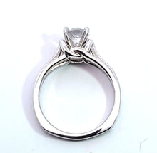 Load image into Gallery viewer, 14k White Gold Cubic Zirconia Center Twist Band Engagement Ring (I1445)
