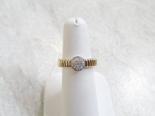 Load image into Gallery viewer, 14k Yellow &amp; White Gold Pave Diamond Circle Flexible Ring (I9772)

