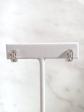 Load image into Gallery viewer, 14k Gold Diamond Bamboo Huggie Hoop Earrings
