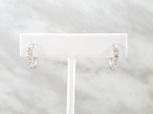 Load image into Gallery viewer, 14k White Gold Diamond Hoop Earrings (I9667)
