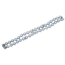 Load image into Gallery viewer, CLEARANCE - Susan Bella Original - 14k White Gold Platinum 8mm Platinum Akoya Pearl Strand Bracelet (I4356)
