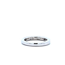 Load image into Gallery viewer, 14k White Gold Alternating Baguette &amp; Round Diamond Band (I2816)
