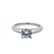Load image into Gallery viewer, 14k White Gold 4-Prong Center Cubic Zirconia Engagement Ring (I1450)
