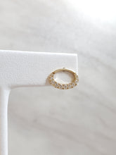 Load image into Gallery viewer, 14k Yellow Gold Diamond Edged Oval Stud Earrings (I9856)
