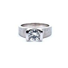 Load image into Gallery viewer, 14k White Gold Tension Set "Floating" Cubic Zirconia Engagement Ring (I516)
