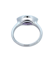 Load image into Gallery viewer, 14k White Gold Faceted Amethyst Marquise Ring (I9888)
