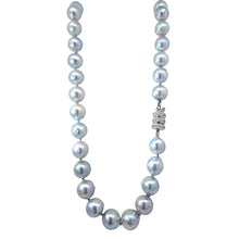 Load image into Gallery viewer, CLEARANCE - Susan Bella Original - 14k White Gold 8mm Platinum Akoya Pearl Strand Necklace 22" (I4355)
