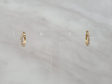 Load image into Gallery viewer, 14k Yellow Gold Diamond Huggie Hoop Earrings (I9857)
