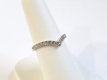 Load image into Gallery viewer, 14k White Gold Diamond Chevron Band (I9828)
