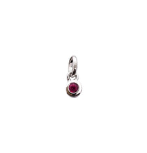 Load image into Gallery viewer, 14k Yellow or White Gold Bezel Set Petite Ruby Pendant
