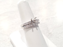 Load image into Gallery viewer, 14k White Gold 1.00ctw Diamond Semi-Mounting &amp; Wedding Band Set (I9858)
