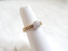 Load image into Gallery viewer, 14k Yellow &amp; White Gold Pave Diamond Circle Flexible Ring (I9772)
