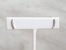 Load image into Gallery viewer, 14k Gold Diamond Curved Stud Earrings
