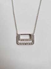 Load image into Gallery viewer, 14k Gold Double Rectangle Diamond Necklace
