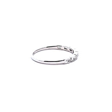 Load image into Gallery viewer, 14k White Gold Bezel Set Baguette Diamond Stacker Ring (I4169)
