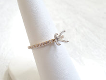 Load image into Gallery viewer, 14k Yellow Gold w/ White Gold Head .62ctw Pave Diamond Semi-Mounting &amp; Wedding Band Set (I9819)
