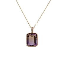 Load image into Gallery viewer, 14k Yellow Gold Ametrine &amp; Diamond Pendant Necklace (I9922)
