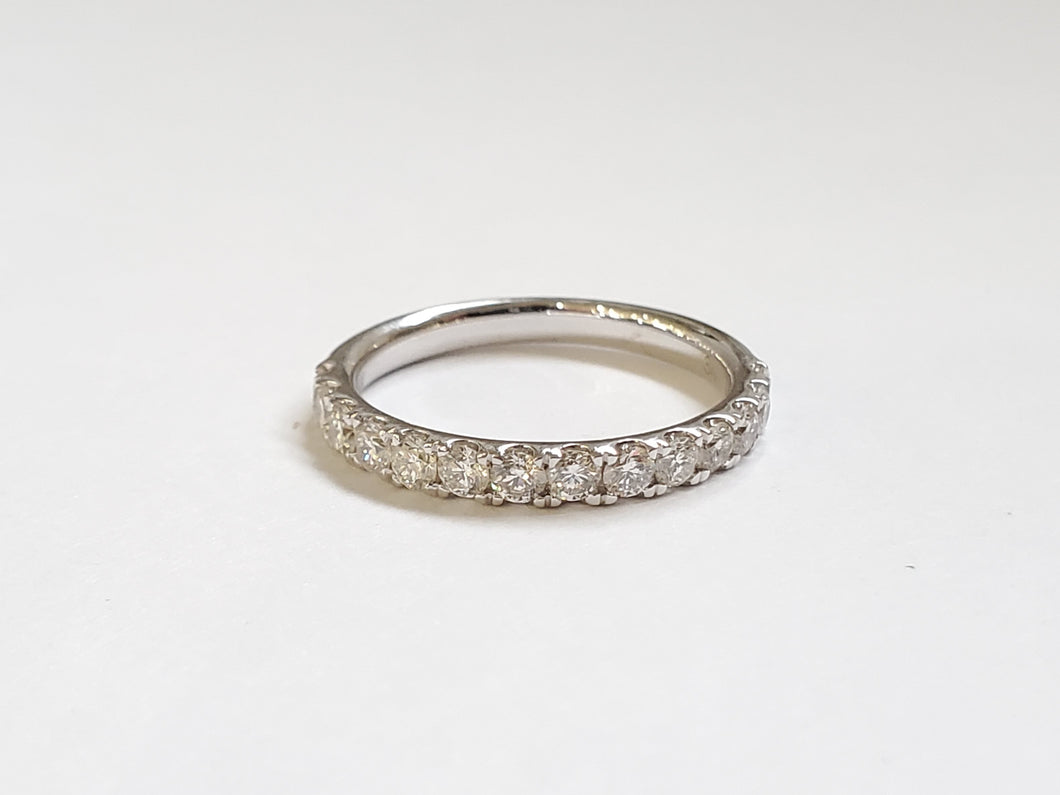 14k White Gold Diamond Half-Eternity Band