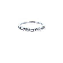Load image into Gallery viewer, 14k White Gold Bezel Set Baguette Diamond Stacker Ring (I4169)
