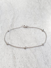 Load image into Gallery viewer, 14k Gold Diamond Bezel Station Bracelet
