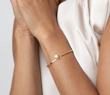 Load image into Gallery viewer, Sif Jakobs Rhodium or 18k Yellow Gold Plated Roccanova CZ Bangle Bracelet
