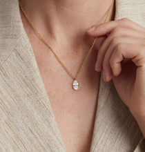 Load image into Gallery viewer, Sif Jakobs Rhodium or 18k Gold Plated Oval Bezel Set CZ Necklace &amp; Earrings Set
