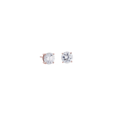 Kelly Waters Rose Gold Finish 1.00ctw CZ Stud Earrings (SI6028)