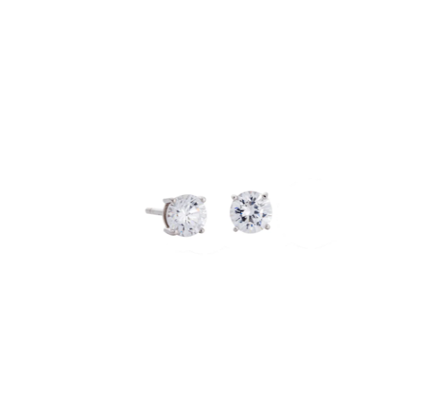 Kelly Waters Platinum Finish .50ctw CZ Stud Earrings (SI6034)