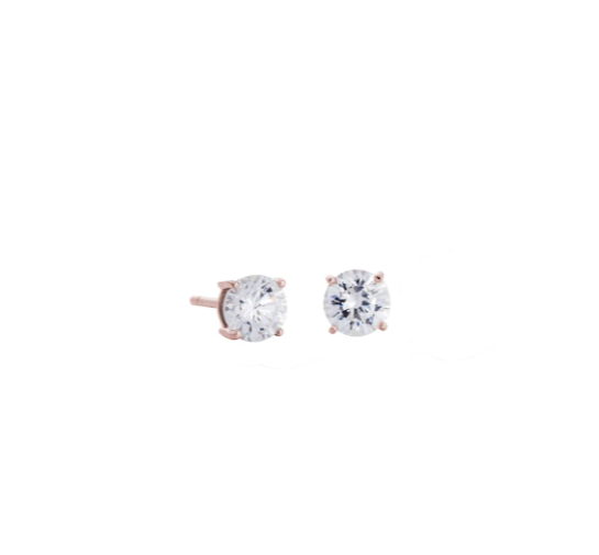 Kelly Waters Rose Gold Finish .50ctw CZ Stud Earrings (SI6041)