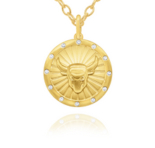 Load image into Gallery viewer, 14k Yellow Gold Diamond Zodiac Pendant
