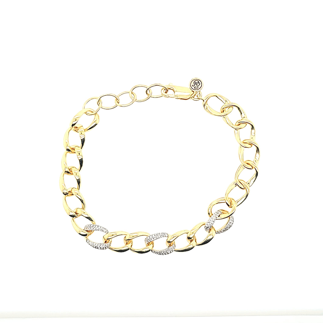 Ella Stein Gold Diamond Chunky Link Bracelet (SI1913)