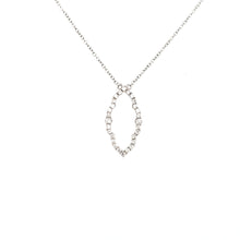 Load image into Gallery viewer, 18k White Gold &amp; Diamond Negative Space Vertical Pendant
