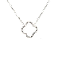 Load image into Gallery viewer, White Gold Clover Diamond Pendant
