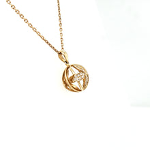 Load image into Gallery viewer, Gold Floral Sphere Necklace

