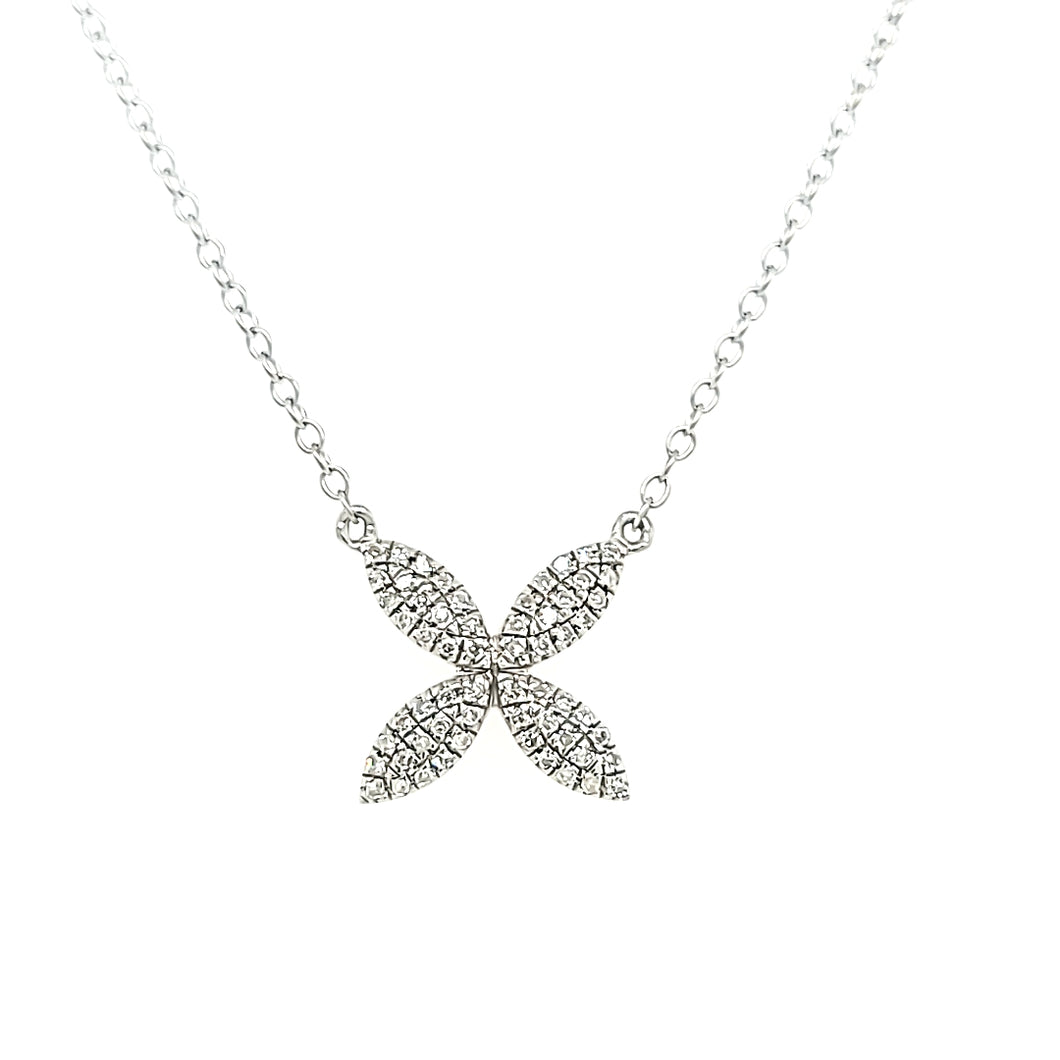 Ella Stein SS Diamond Floral Necklace (SI1894)