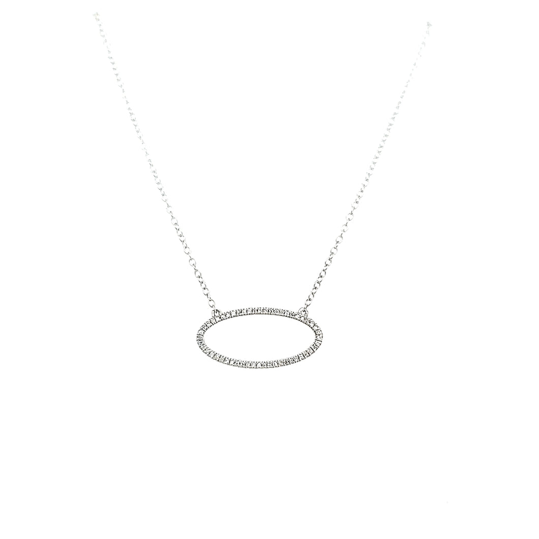 Ella Stein SS Diamond Oval Necklace (SI1996)