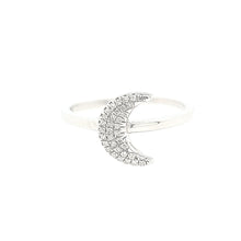 Load image into Gallery viewer, Ella Stein SS Diamond Crescent Moon Ring (SI1982)
