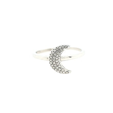 Load image into Gallery viewer, Ella Stein SS Diamond Crescent Moon Ring (SI1982)
