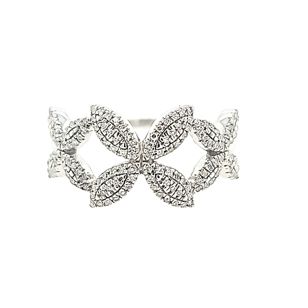 CLEARANCE - Ella Stein SS Diamond Floral Ring (SI1931 & SI1929)