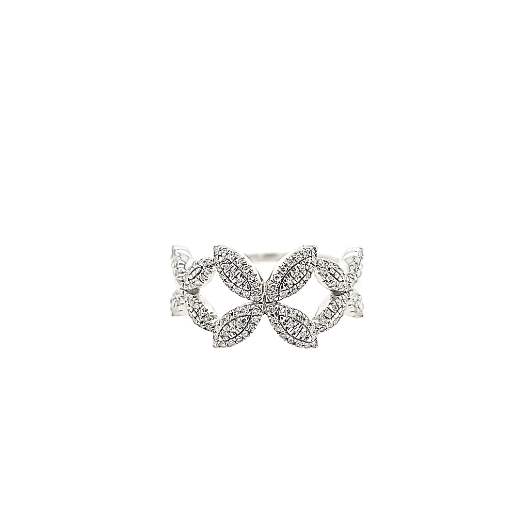 Ella Stein SS Diamond Floral Ring (SI1931 & SI1929)