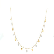 Load image into Gallery viewer, 14k Yellow Gold &amp; Diamond Petal Necklace (I7522)
