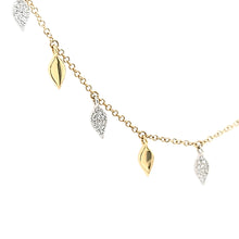 Load image into Gallery viewer, 14k Yellow Gold &amp; Diamond Petal Necklace (I7522)
