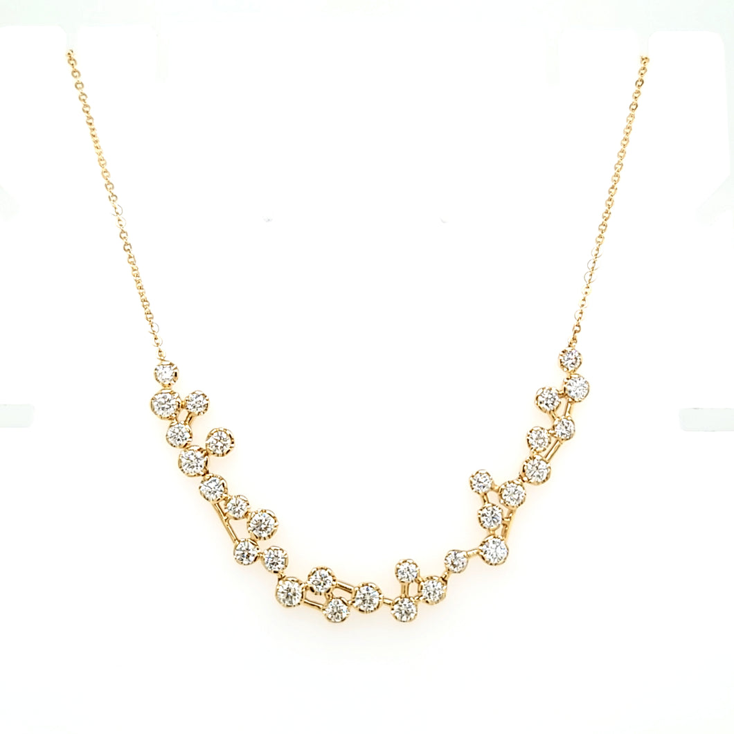 Diamond Cluster Versatile Necklace (I7199)