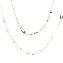 Load image into Gallery viewer, Two Tone Elongated Ring Necklace (I5863)
