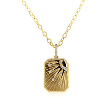 Load image into Gallery viewer, 14k Yellow Gold &amp; Diamond Celestial Locket Necklace (I6545)
