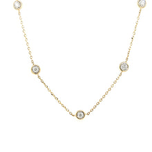 Load image into Gallery viewer, 14k Yellow Gold &amp; Diamond Station Necklace (I6799)

