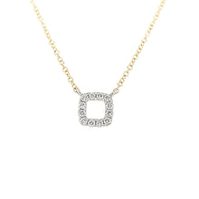 Load image into Gallery viewer, Petite Diamond Negative Space Square Necklace (I5950)
