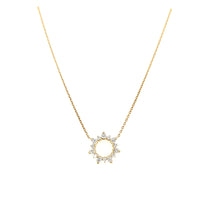 Load image into Gallery viewer, Negative Space Diamond Sun Necklace (I5485)
