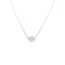 Load image into Gallery viewer, 14k Yellow Gold Carbon Diamond Sphere Necklace (I1277)

